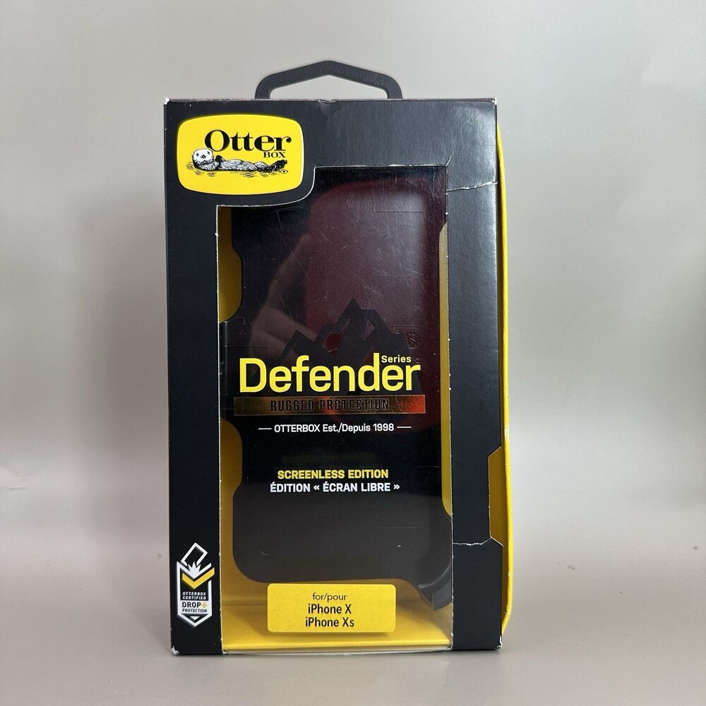 OtterBox Defender iPhone X / Xs Black NEW Open Box Screenless Edition